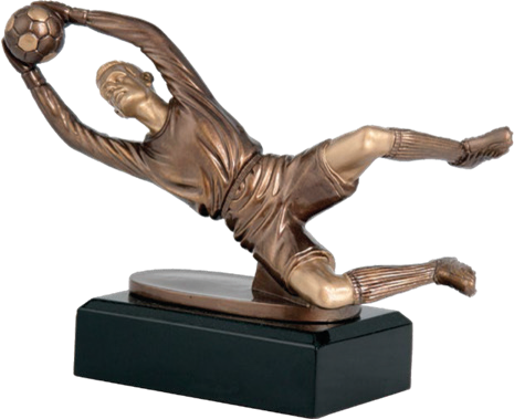 Statua nogometaš (obrana lopte)