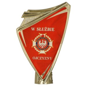 Plastic crest, gold, with print - FIRE DEPARTMENT