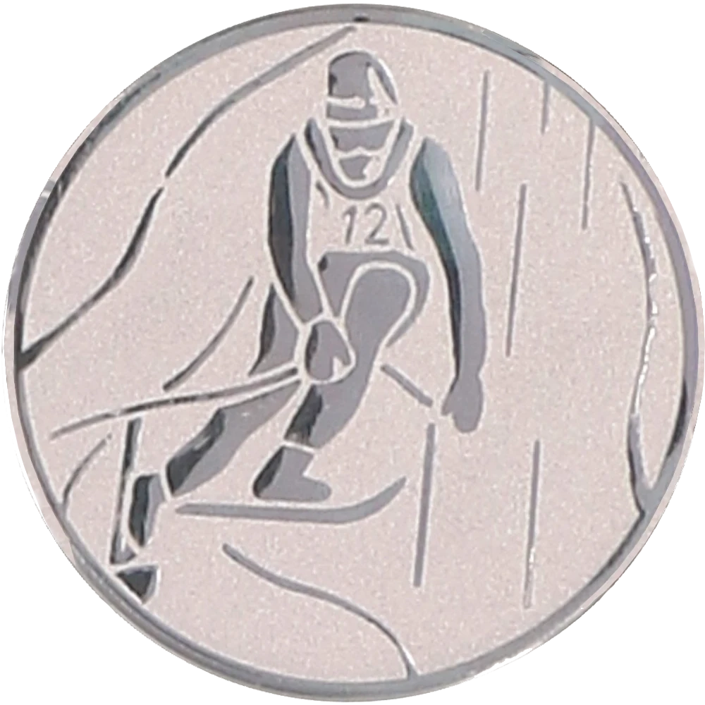 Silver aluminum insert - downhill skiing