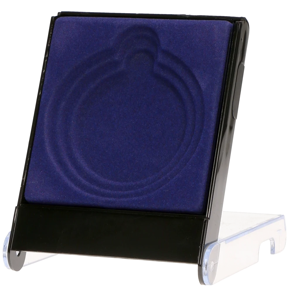 Plastic case for medal 70 mm, 116x84x18 mm, blue