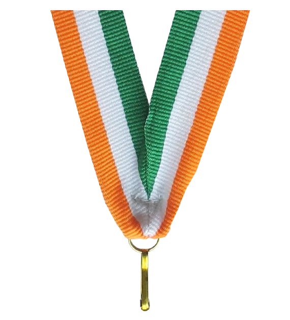 Ribbon 22 mm - green-white-orange