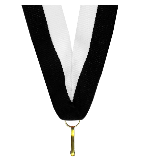 Ribbon 11 mm - white-black