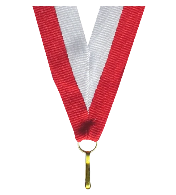Ribbon 11 mm - white-red